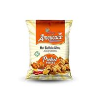 Americano Hot Buffalo Wing Pretzel Pieces 10 x 100g, Bite Size Mouthwatering Pretzel Pieces, Delicious and Crispy Vegetarian Snacks, Ready to Eat Snacks