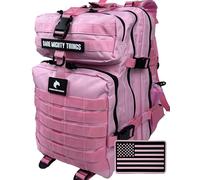 AMERICANPHOENIX 45L Elite Tactical Backpack | Work & Military Backpack | Water Resistant and Heavy Duty | Bug Out Bag, Rose Pink, L, Tactical