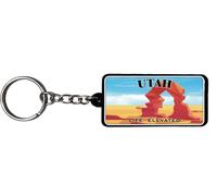 AMERICANPHOENIX Beautiful & Unique Keychains - USA Souvenir, Collectible Design,Flexible Silicone, Keyring Lanyard Accessory, Utah, 2.25 inch x 1 inch