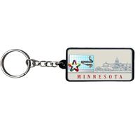 AMERICANPHOENIX Beautiful & Unique Keychains - USA Souvenir, Collectible Design,Flexible Silicone, Keyring Lanyard Accessory, Minnesota 3, 2.25 inch x 1 inch