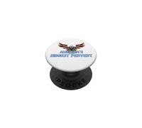 America's Biggest Pervert with patriotic eagle flag PopSockets Adhesive PopGrip