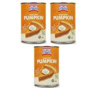 Americas Finest Pack of 3 Pumpkin Puree 100 Pure Pumpkin 425g Tin
