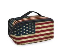 Americas Travel Makeup Bags for Women Men Girls Boys America Flag Wash Pouch Bag Portable Toiletry Cosmetic Toiletries Organizer Shower Bag