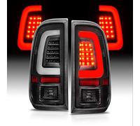 AmeriLite for 2008-2016 Ford F250 F350 F450 SD Black C-Type LED Tube Tail Lights w/ Reverse Bulb - Passenger and Driver Side