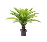 AMERIQUE Gorgeous 3 Feet Cycas Revoluta Sago Palm Tree Artificial Plant with Nursery Pot, Feel Real Technology, 28 Long & Giant Leaves, Green