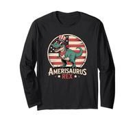Amerisaurus Rex Funny Patriotic Dinosaur USA 250 Humor T-Rex Long Sleeve T-Shirt
