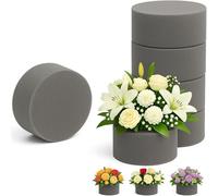 Amerise 6 Pcs Dry Floral Foam Round 8x5cm - Large Cylinder Flower Foam Blocks for Florist Arrangements, Artificial Flowers, Wedding Decoration, Craft Projects & Flower Arranging Fo.am Displays