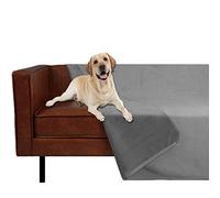 Ameritex Pet Bed Blanket Reversible 100% Waterproof Velvet Super Soft for Sofa and Bed (40x60 Inches, Light Grey+Grey)