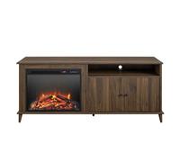 Ameriwood Home Farnsworth Fireplace TV Stand for TVs up to 65", Walnut