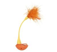 Amerizy Jumbo Crinkle Kicker Cat Toy with Catnip - Kolossal Karrot Style, Orange Plush for Active Indoor Cats (Orange, Small)