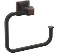 Amerock BH36022ORB | Oil Rubbed Bronze Towel Ring | 5-3/4 in (146 mm) Length Towel Holder | Mulholland | Hand Towel Holder for Bathroom Wall | Small Kitchen Towel Holder | Bath Accessories