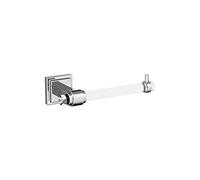 Amerock BH36061C26 | Clear/Chrome Single Post Toilet Paper Holder | 7-1/16 in. (179 mm) Length Toilet Tissue Holder | Glacio | Bath Tissue Holder | Bathroom Hardware | Bath Accessories
