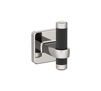 Amerock BH36563PNBBR | Polished Nickel/Black Bronze Single Robe Hook | 2-11/16 in. (68 mm) Length Towel Holder | Esquire | Towel Hook for Bathroom | Bathroom Hardware | Bath Accessories