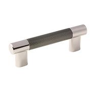 Amerock BP36557PNGM Polished Nickel/Gunmetal 3inch & 3-3/4 inch 96 mm Esquire | 1 Pack Pull | Drawer Handle | Cabinet Hardware, 3 in or 3-3/4 in (76mm or 96mm) Center-to-Center