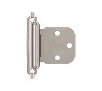 Amerock BPR7629G10 | Face Frame Cabinet Hinge | Variable Overlay Self Closing Face Mount | Satin Nickel | Kitchen Cabinet Door Hinge | 1 Pair/Pack | Functional Hardware