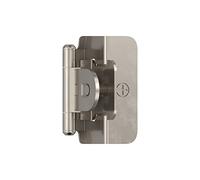 Amerock BPR8704G9 Hinge, Sterling Nickel, 1/2 inch (13mm) Overlay
