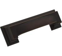 Amerock | Cabinet Cup Pull | Oil Rubbed Bronze | 3 inch & 3-3/4 inch (76mm & 96 mm) Center-to-Center | Appoint | 1 Pack | Drawer Pull | Cabinet Handle | Cabinet Hardware