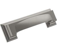 Amerock | Cabinet Cup Pull | Satin Nickel | 3 inch & 3-3/4 inch (76mm & 96 mm) Center-to-Center | Appoint | 1 Pack | Drawer Pull | Cabinet Handle | Cabinet Hardware (Satin Nickel)