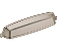 Amerock | Cabinet Cup Pull | Satin Nickel | 5-1/16 inch (128 mm) Center-to-Center | Stature | 1 Pack | Drawer Pull | Drawer Handle | Cabinet Hardware