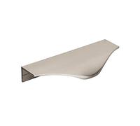 Amerock | Cabinet Edge Pull | Satin Nickel | 4-3/16 inch (106 mm) Center to Center | Aloft | 1 Pack | Drawer Pull | Drawer Handle | Cabinet Hardware