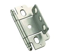 Amerock | Cabinet Hinge | 3/4 inch (19 mm) Door Thickness Hinge | Satin Nickel | 1 Pack | Non Self-Closing Hinge | Partial Wrap Hinge | Cabi