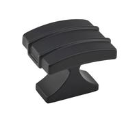 Amerock | Cabinet Knob | Matte Black | 1-1/2 inch (38 mm) Length | Davenport | 1 Pack | Drawer Knob | Cabinet Hardware