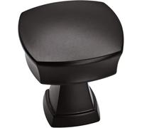 Amerock | Cabinet Knob | Matte Black | 1-1/4 inch (32 mm) Length | Stature | 1 Pack | Drawer Knob | Cabinet Hardware
