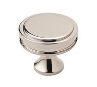 Amerock | Cabinet Knob | Polished Nickel | 1-3/8 inch (35 mm) Diameter | Oberon | 1 Pack | Drawer Knob | Cabinet Hardware