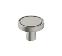 Amerock | Cabinet Knob | Satin Nickel | 1-3/8 inch (35 mm) Diameter | Destine | 1 Pack | Drawer Knob | Cabinet Hardware