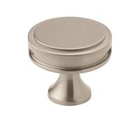 Amerock | Cabinet Knob | Satin Nickel | 1-3/8 inch (35 mm) Diameter | Oberon | 1 Pack | Drawer Knob | Cabinet Hardware