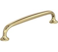 Amerock | Cabinet Pull | Golden Champagne | 5-1/16 in (128 mm) Center-to-Center Drawer Pull | Renown | Kitchen and Bath Hardware | Furniture Hardware