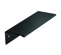 Amerock | Cabinet Pull | Matte Black | 3-3/4 inch (96 mm) Center to Center | Edge Pull | 1 Pack | Drawer Pull | Drawer Handle | Cabinet Hardware