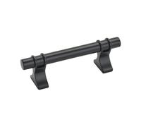 Amerock | Cabinet Pull | Matte Black | 3 inch (76 mm) Center to Center | Davenport | 1 Pack | Drawer Pull | Drawer Handle | Cabinet Hardware