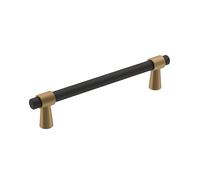 Amerock | Cabinet Pull | Matte Black/Champagne Bronze | 5-1/16 inch (128 mm) Center-to-Center | Mergence | 1 Pack | Drawer Pull | Cabinet Handle | Cabinet Hardware