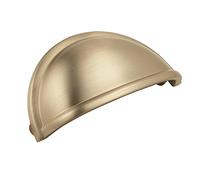 Amerock Cup Pulls 3 in (76 mm) Center-to-Center Golden Champagne Cabinet Cup Pull - 10 Pack