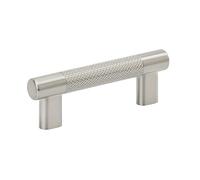 Amerock | Kitchen Cabinet Pull | Satin Nickel | 3 in & -3/4 in (76 mm & 96 mm) Center-to-Center | Bronx | 1 Pack | Furniture Hardware | Cabinet Handle | Bathroom Drawer Pull