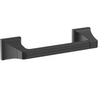 Amerock | Toilet Paper Holder | Matte Black | Mulholland | Pivoting Double Post Tissue Holder | Bath Hardware | Bathroom Accessories