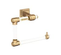 Amerock | Towel Ring | 5-7/16 inch (138 mm) | Clear/Champagne Bronze | Glacio | Towel Holder | Bath Hardware | Bathroom Accessories