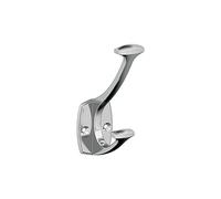 Amerock Vicinity Traditional Double Prong Chrome Decorative Wall Hook