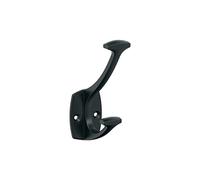 Amerock Vicinity Traditional Double Prong Matte Black Decorative Wall Hook