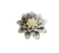 AMERRY Magritte Flower,Dark Green, 3.55" Handcrafted Ceramic Flowers Wall Art Décor, Vintage-Inspired Ceramic Bouquets,Whimsical Wall Ceramics,Elegant Blooms,Handmade Plant
