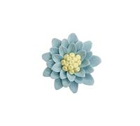 AMERRY Marguerite, 2.76" Ceramic Flower Wall Art, Artificial Flower Wall Sculpture，Handcrafted 3D Hanging Porcelain Flowers,3D Wall Hanging Decor,Porcelain Flower Wall Décor for Home (Blue)