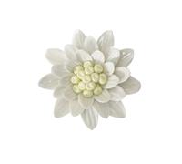AMERRY Marguerite, 3.54" Ceramic Flower Wall Art, Artificial Plant Wall Sculpture，Handcrafted 3D Hanging Porcelain Flowers,3D Wall Hanging Decor,Porcelain Flower Wall Décor for Home (White)