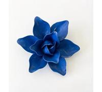 AMERRY Royal Blue,Magnolia, 2.76",Ceramic Flower Wall Art, Artificial Flower Wall Sculpture，Handcrafted 3D Hanging Porcelain Flowers,3D Wall Hanging Decor,Porcelain Flower Wall Décor for Home