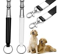 AMERRYAYUR 2 Pack Ultrasonic Dog Whistles - Stop Dog Barking, Professional Silent Recall Training Whistle, Ultra-Wide Frequency for All Dog Breeds