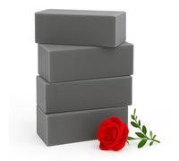 Amersie 4 Pcs Dry Floral Foam Blocks - 23x11x7cm Grey Lightweight Foam Bricks for Artificial Flowers, Easy to Cut Mess-Free Flower Arranging Foam for DIY Crafts, Home Décor & Floristry Supplies