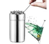 Amersis 4.5" Metal Cocktail Picks 21Pack+Holder Kit,Premium 304 Stainless Steel Reusable Appetizer Skewers Set for Sandwiches, BBQ Snacks, Cocktails. (4.5 inch)