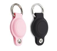 Amersis Airtags Dog Collar Holder Round Case Compatible with Airtag for Apple Air Tag Anti-Scratch Protective Silicone Case for Airtags Dog Cat Small Pet Puppy Loop Holder Case (2 Pack)