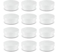 Amersumer 20Pack Round Clear Frosted Plastic Bead Storage Containers Box Case with Screw Top Lids,Cylinder Stackable Bead Containers for Make Up,Eye,Pills,Gems,Beads,Jewelry,Small Items,2.6x1 Inches