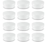 Amersumer 20Pack Round Clear Frosted Plastic Bead Storage Containers Box Case with Screw Top Lids,Cylinder Stackable Bead Containers for Make Up,Eye,Pills,Gems,Beads,Jewelry,Small Items,2.6x1 Inches